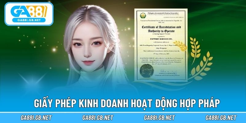Giấy phép kinh doanh hoạt động hợp pháp